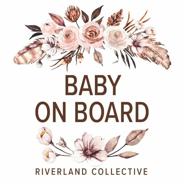 Baby On Board Sticker Autumn Blush