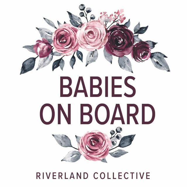 Babies on Board Sticker Vintage Rose