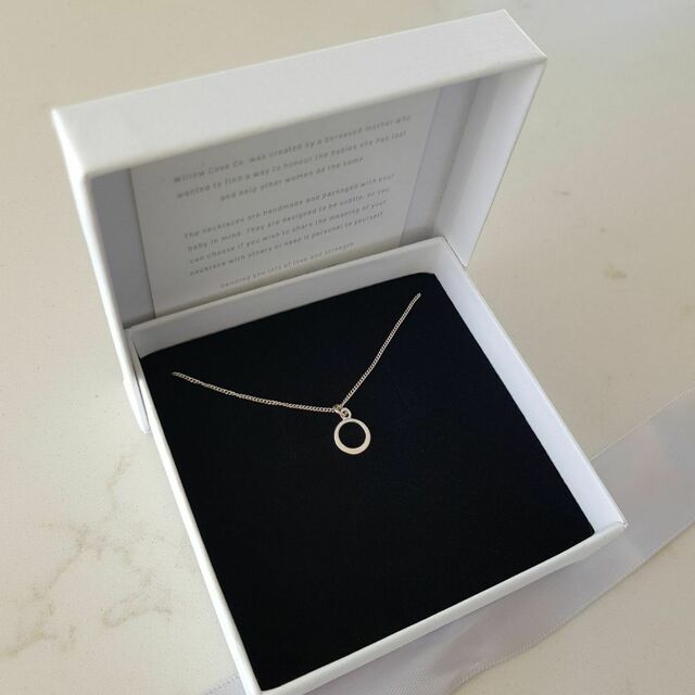 Miscarriage Angel Baby Keepsake Halo Necklace