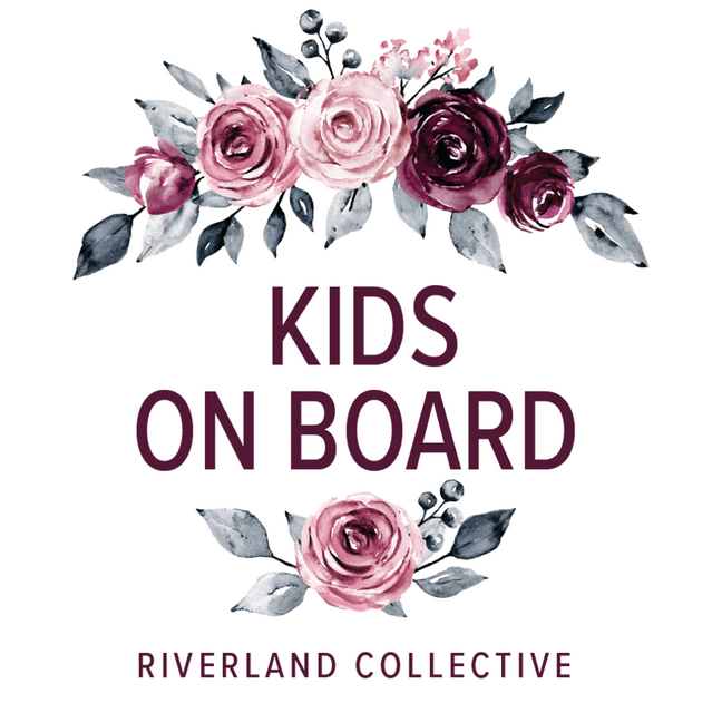 Kids On Board Sticker Sign Vintage Rose