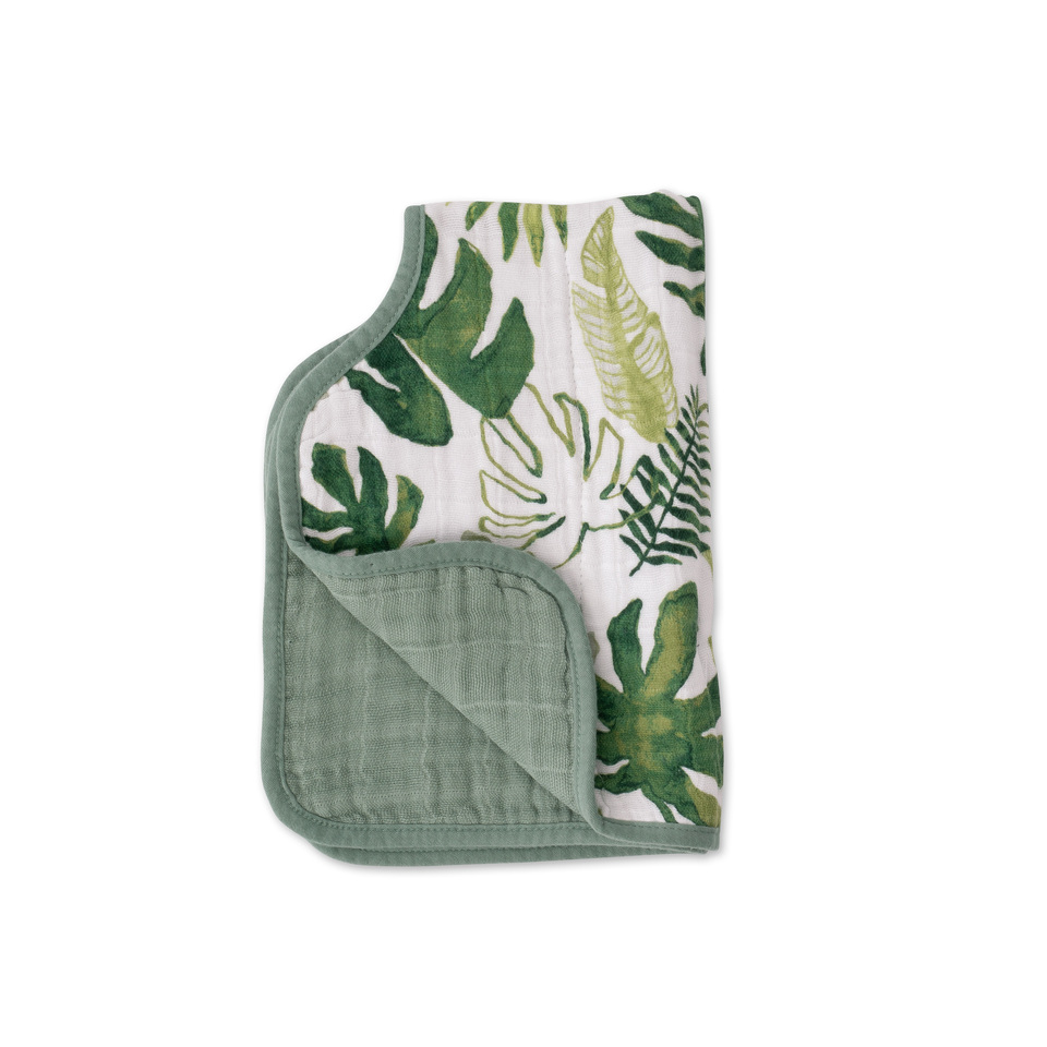 Muslin Burp Cloth | Tropical Leaf