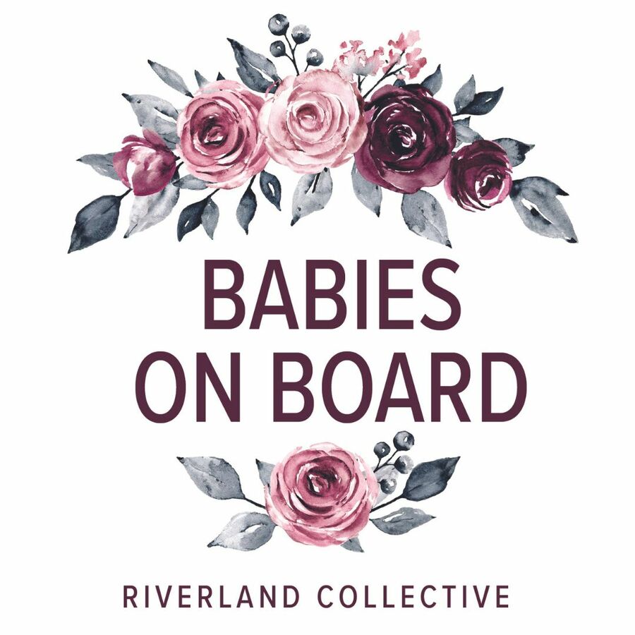 Babies on Board Sticker Vintage Rose