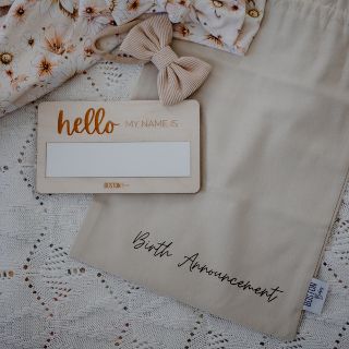 Hospital Bag Organiser "Birth Announcement"